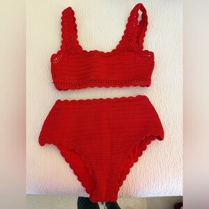 Beach Riot Red Crochet Bikini Set

Kirby bottom in XS and Andy top in S